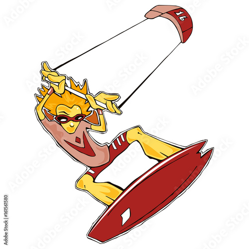 Kitesurfer with sunglasses