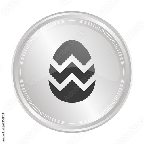 Osterei - Verchromter Button