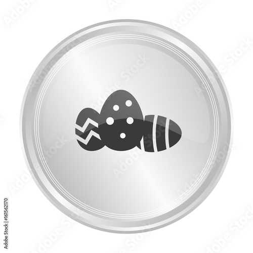 Ostereier - Verchromter Button