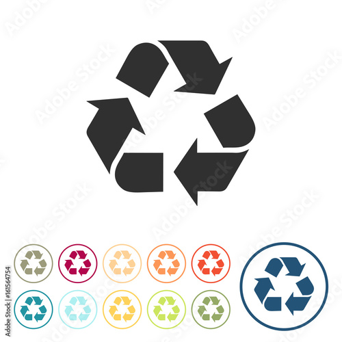 Runde Schaltflächen - Recycling