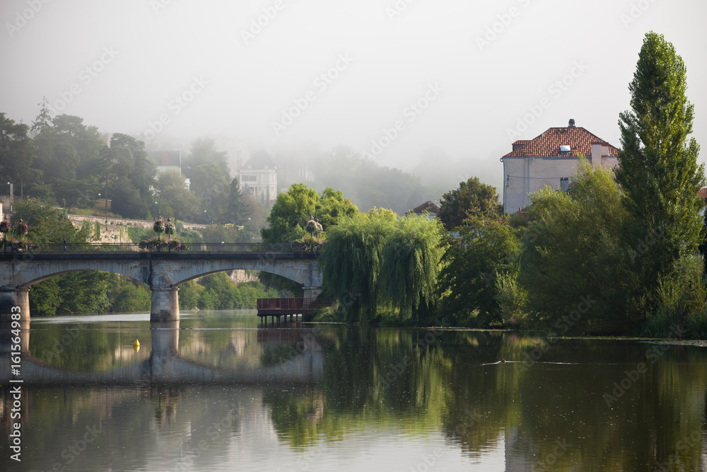 Picturesque view of Perigord town in France