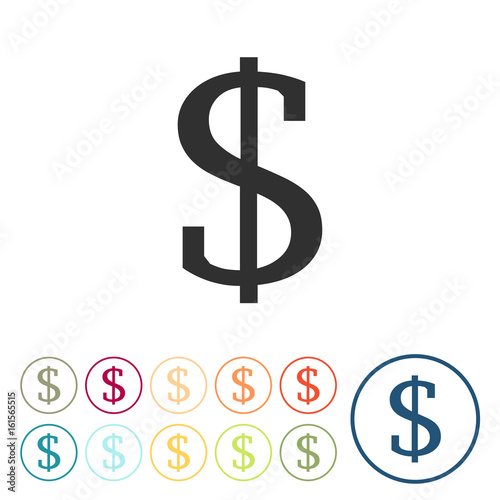Runde Schaltflächen - Dollar