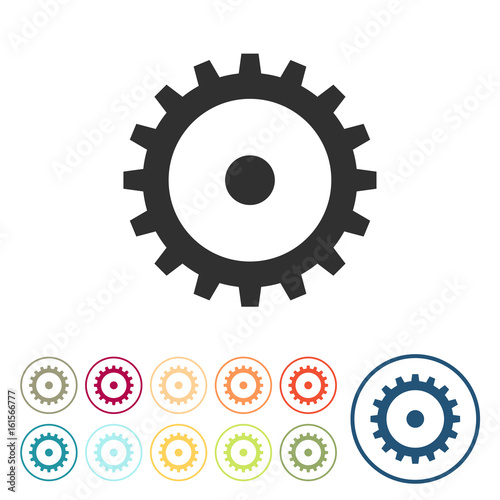 Runde Schaltflächen - Zahnrad - Systemeinstellungen