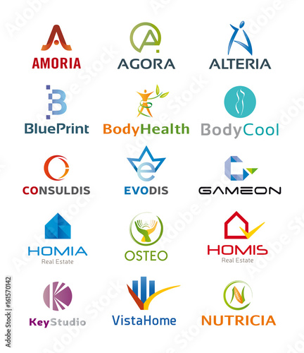 Ensemble de Quinze Logos et Icones - Conception Charte Graphique