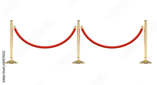 Barriers with red rope