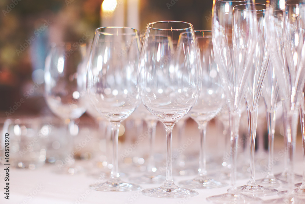 Vine glasses ready for party Vine glasses ready for party
