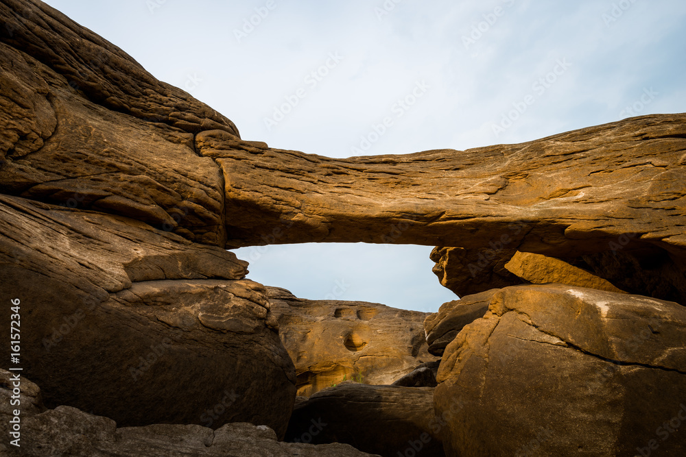 Natural of Rock Canyon in Mekhong River in Ubon Ratchathani, Thailand