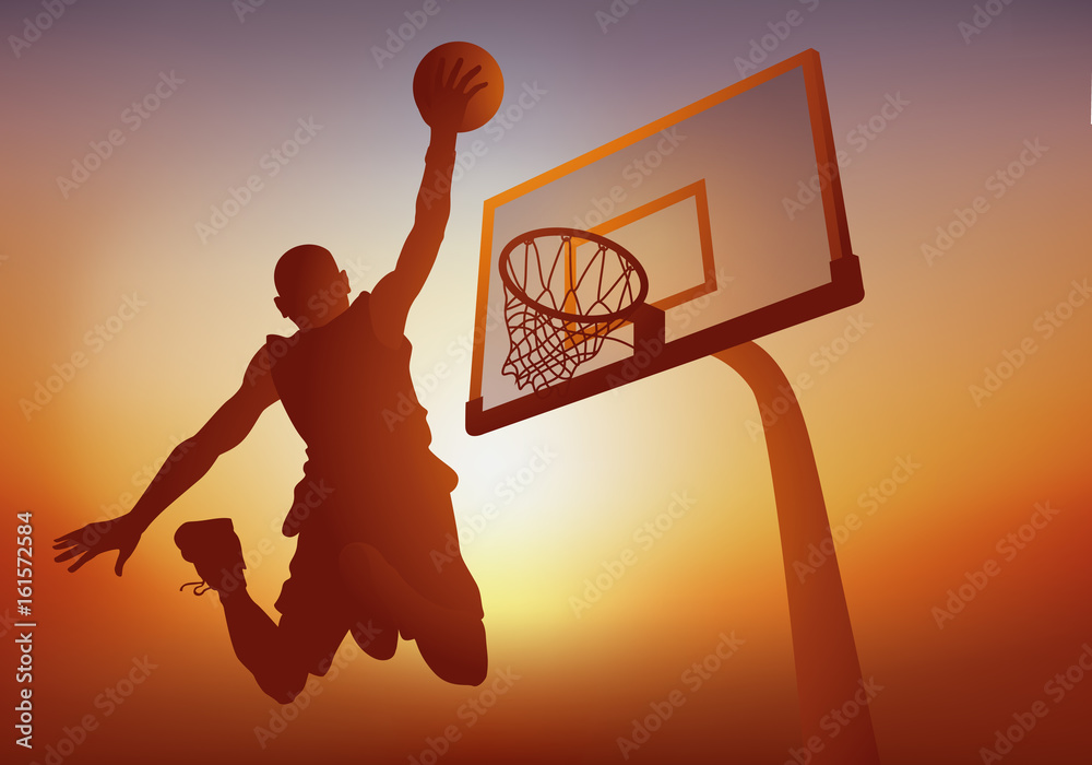 basket - sport - équipe - sport collectif - panier de basket Stock Vector |  Adobe Stock
