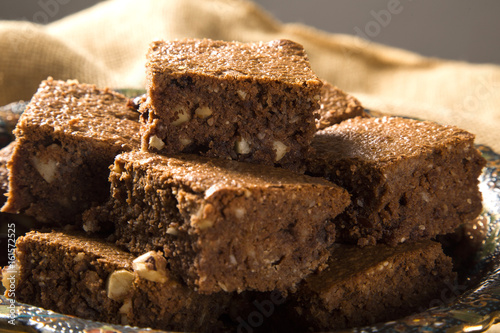chestnut brownies with chocolate