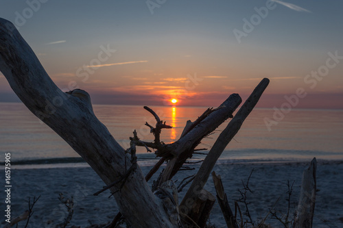 Sonnenuntergang am Weststrand auf dem Darss