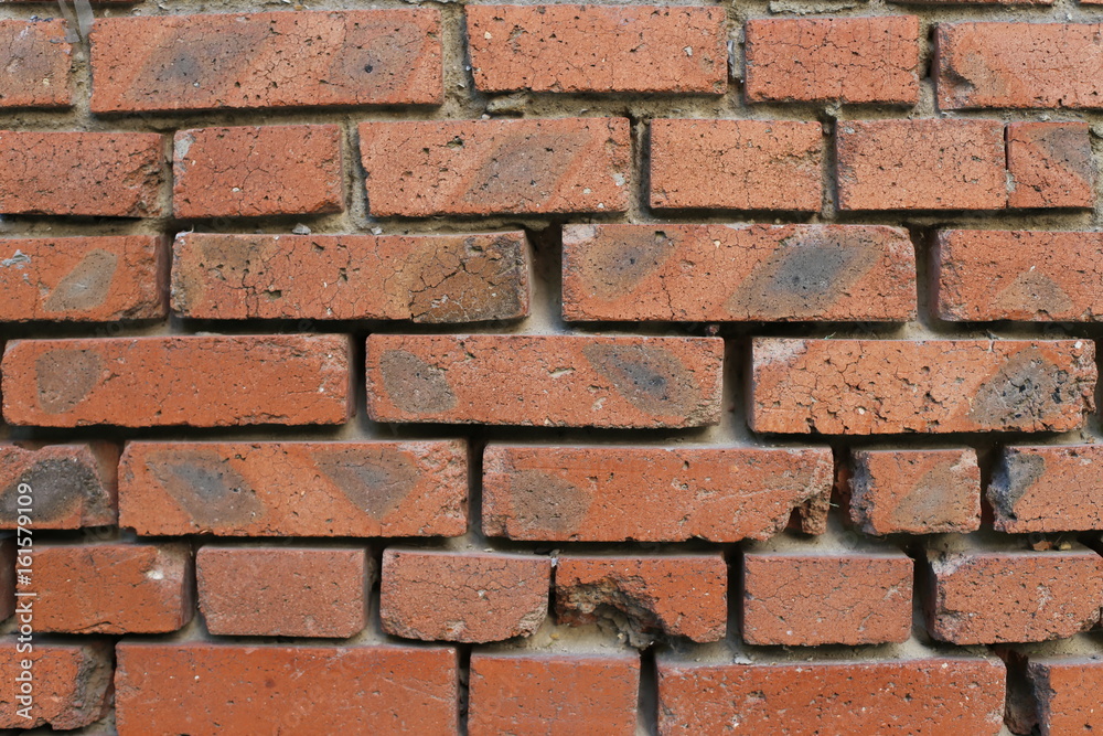 Old red brick wall texture Old red brick wall texture