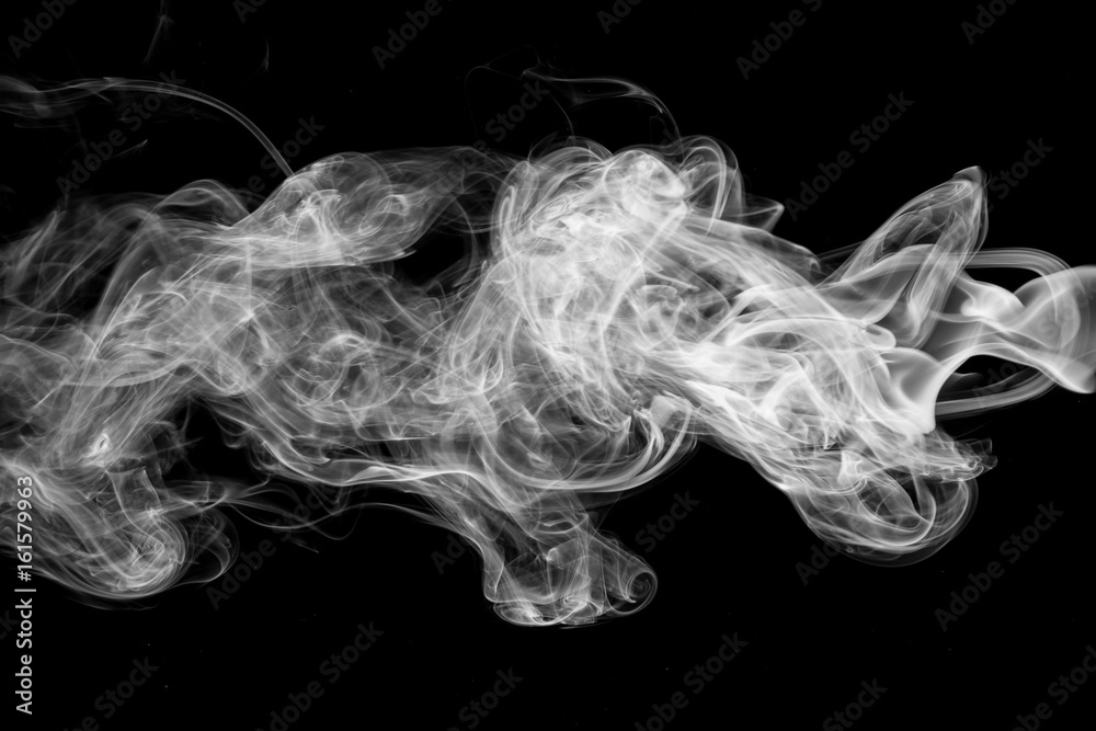 Movement of smoke,Abstract white smoke on black background Movement of smoke,Abstract white smoke on black background
