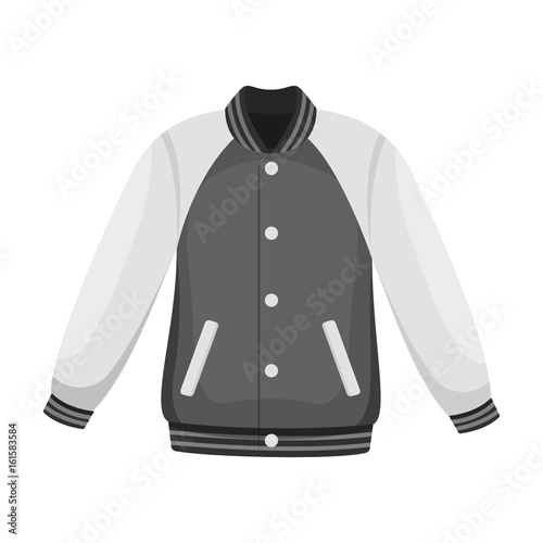 Uniform baseball jacket. Baseball single icon in monochrome style vector symbol stock illustration web.