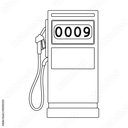 Petrol filling station.Oil single icon in outline style vector symbol stock illustration web.