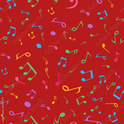 Seamless pattern from musical notes. Vector illustration