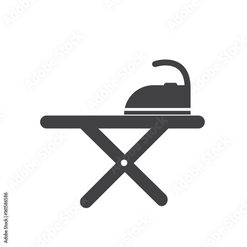 Ironing Board icon, filled flat sign, solid glyph pictogram, vector illustration
