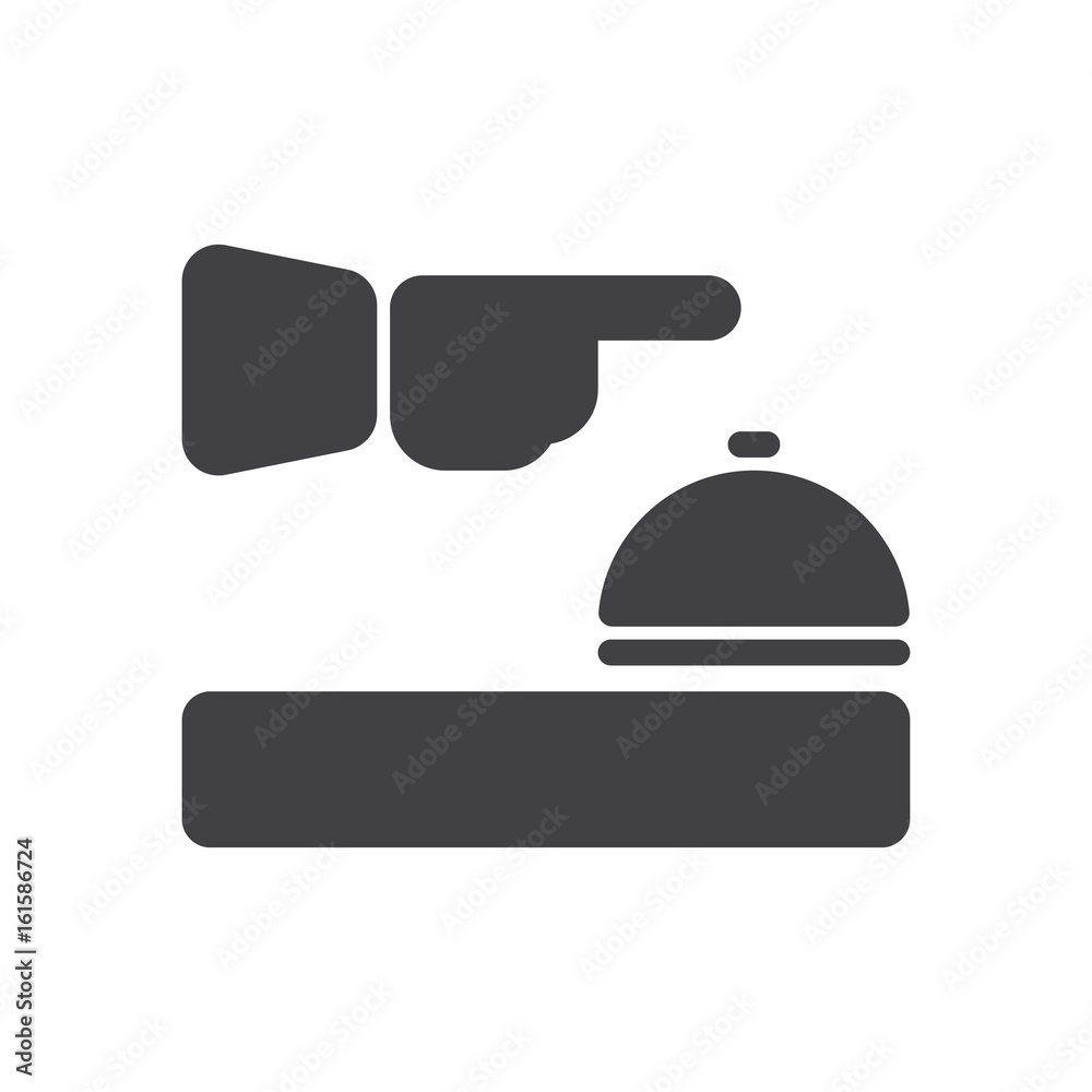 Reception icon, filled flat sign, solid glyph pictogram, vector illustration Reception icon, filled flat sign, solid glyph pictogram, vector illustration