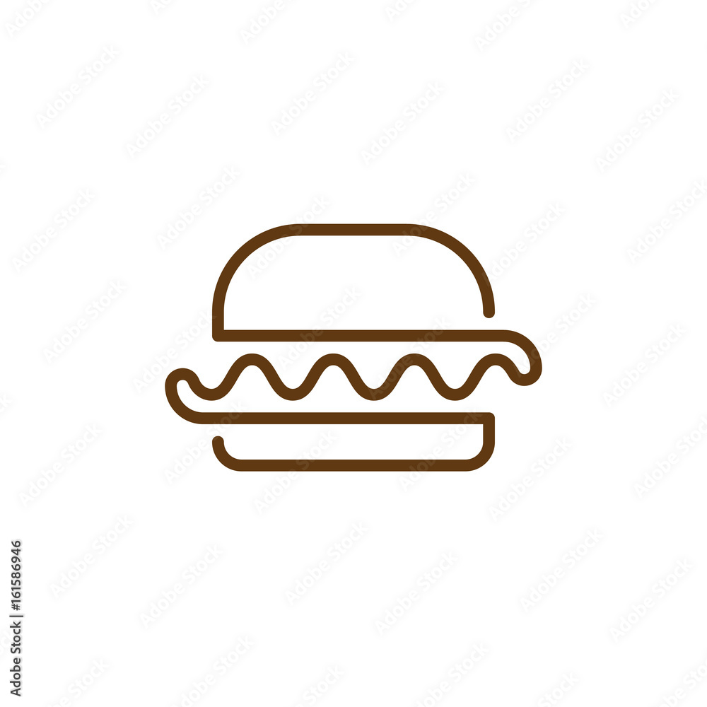 Hamburger single line icon, outline vector sign, linear style pictogram. Symbol, logo illustration. Editable stroke Hamburger single line icon, outline vector sign, linear style pictogram. Symbol, logo illustration. Editable stroke