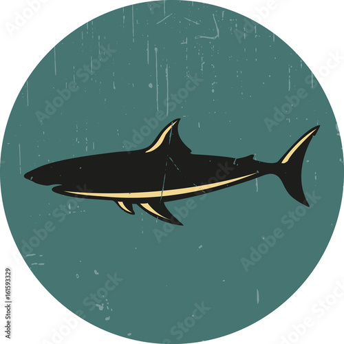 Retro Fisch, Hai Logo