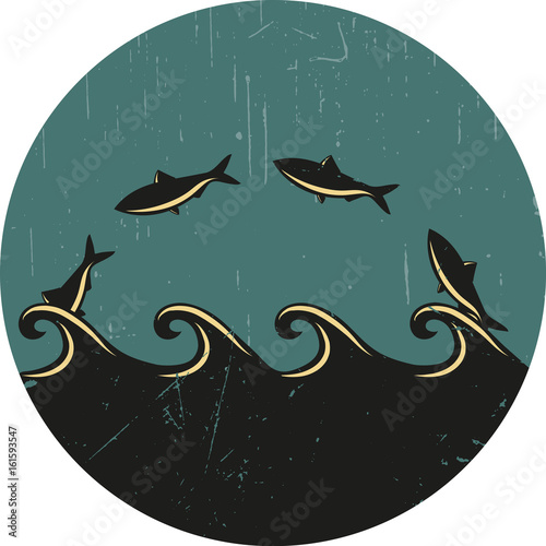 Meer Wellen und Fische
