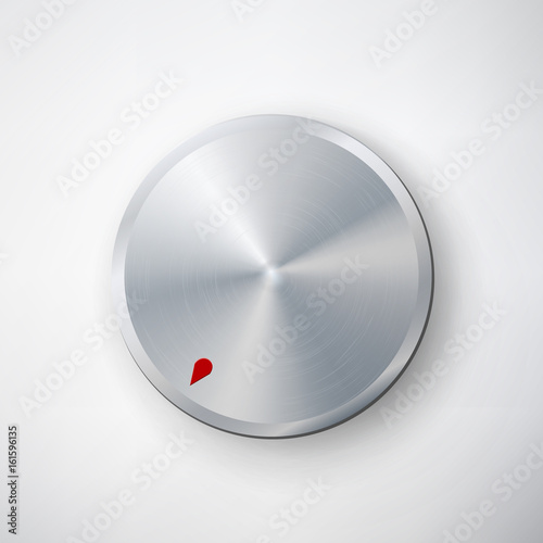 Dial Knob Vector. Global Swatches. Realistic Plastic Button. Abstract Technology Button Template.