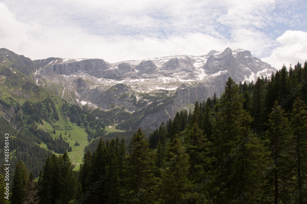 Ausblick auf die Felswand in Österreich