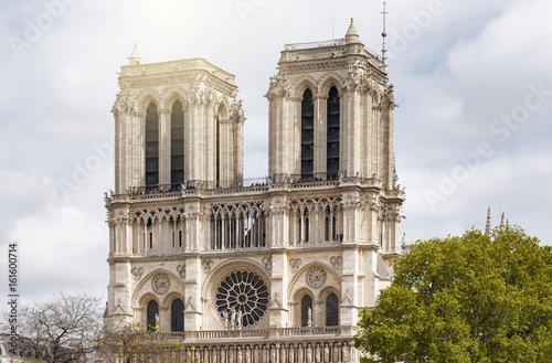 Notre-Dame de Paris in the evening in Paris