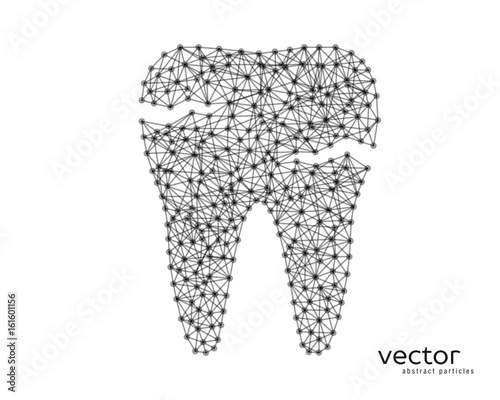 Abstract vector illustration of tooth with caries.