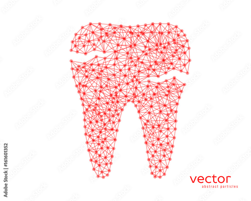 Abstract vector illustration of tooth with caries. Abstract vector illustration of tooth with caries.