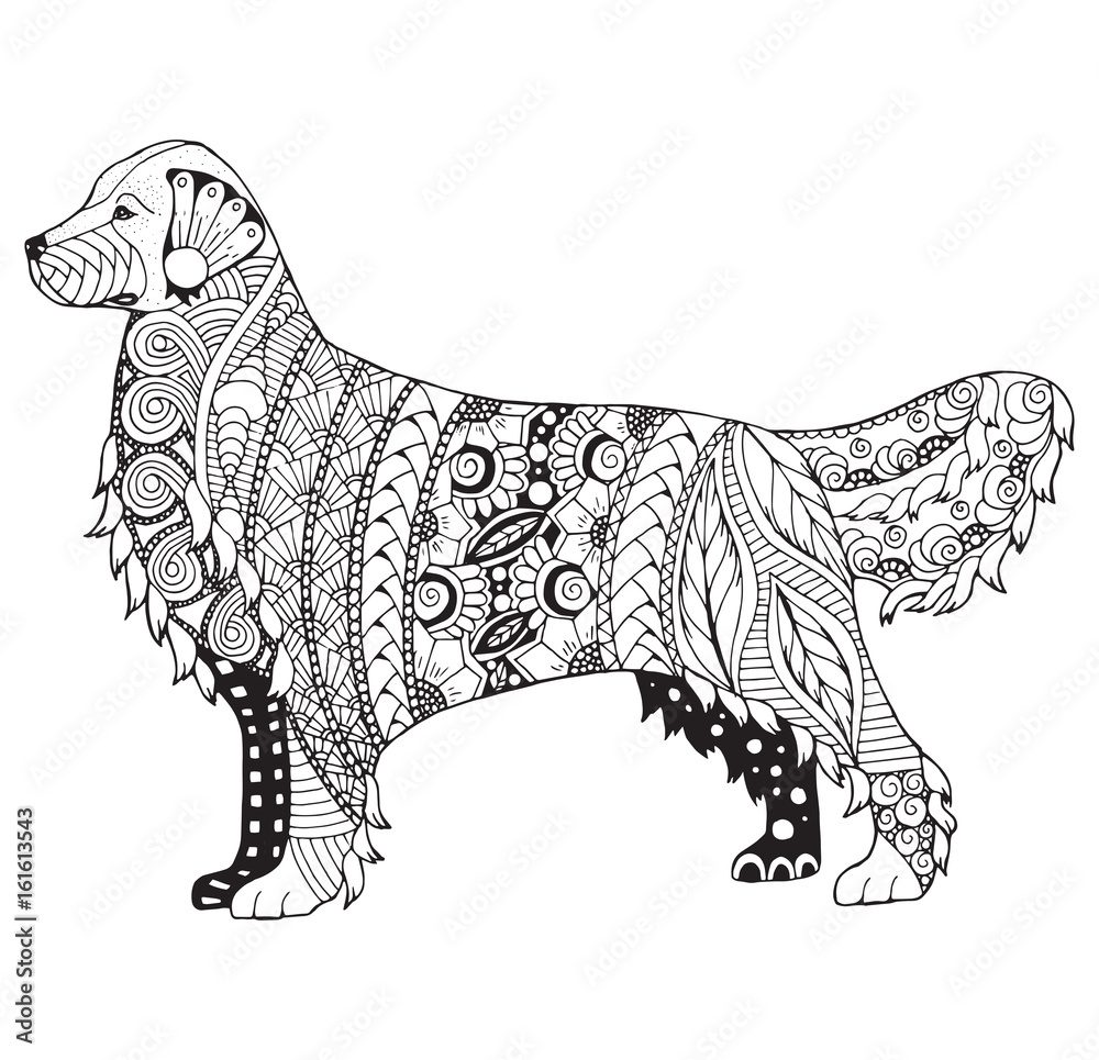 1.960 dog pattern coloring book adult afbeeldingen, stockfoto's,  3D-objecten en vectoren