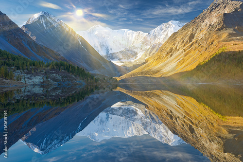 Beautiful autumn landscape, Altai mountains Russia. photo