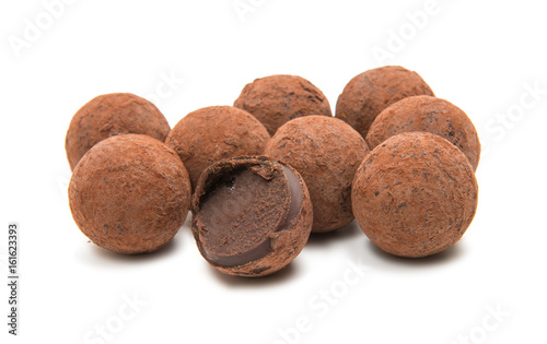 Candy truffles isolated