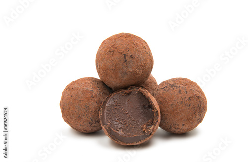 Candy truffles isolated