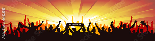 Background for sporting events and concerts.
