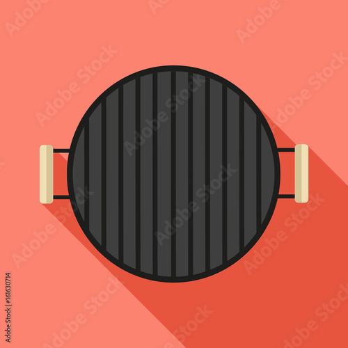 Grill image. Top view. Flat design