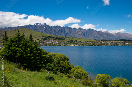 the remarkables across the lake