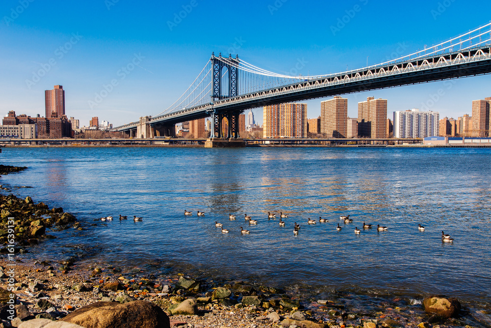 Fototapeta premium Manhattan bridge from Dumbo, Brooklyn, New York, USA