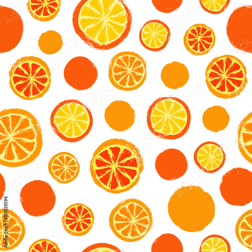 Oranges Background Painted Pattern