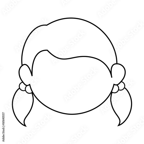 girl face cartoon icon vector illustration graphic design © Gstudio