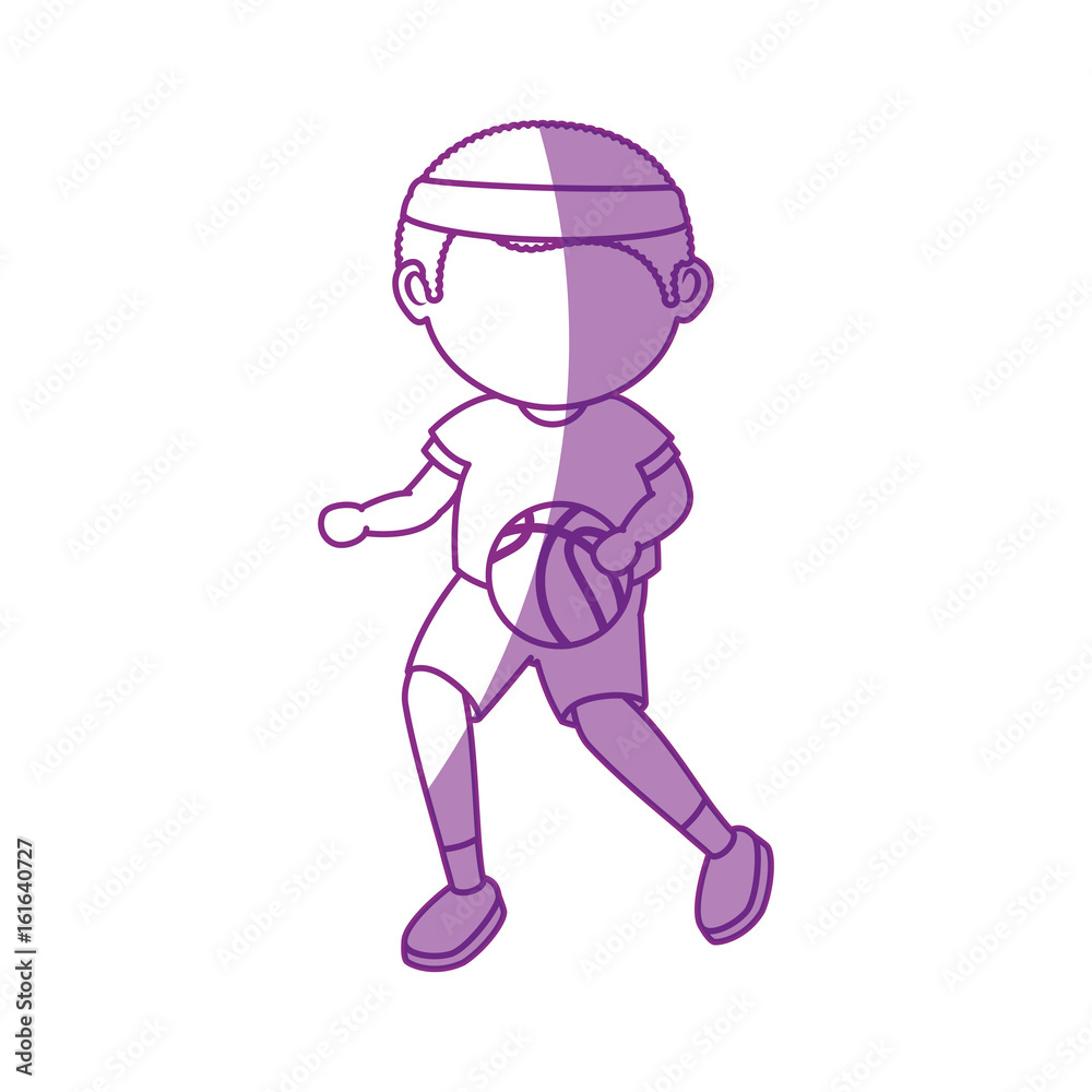 Fototapeta premium man playing basket ball icon vector graphic design