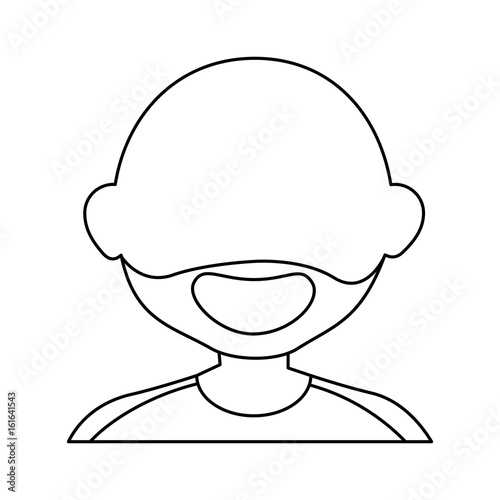 old man face cartoon icon vector illustration graphic design © Gstudio