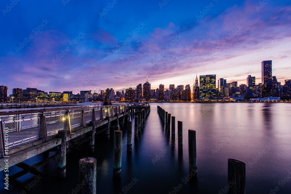 Sunset at Midtown Manhattan Skyline, New York United States