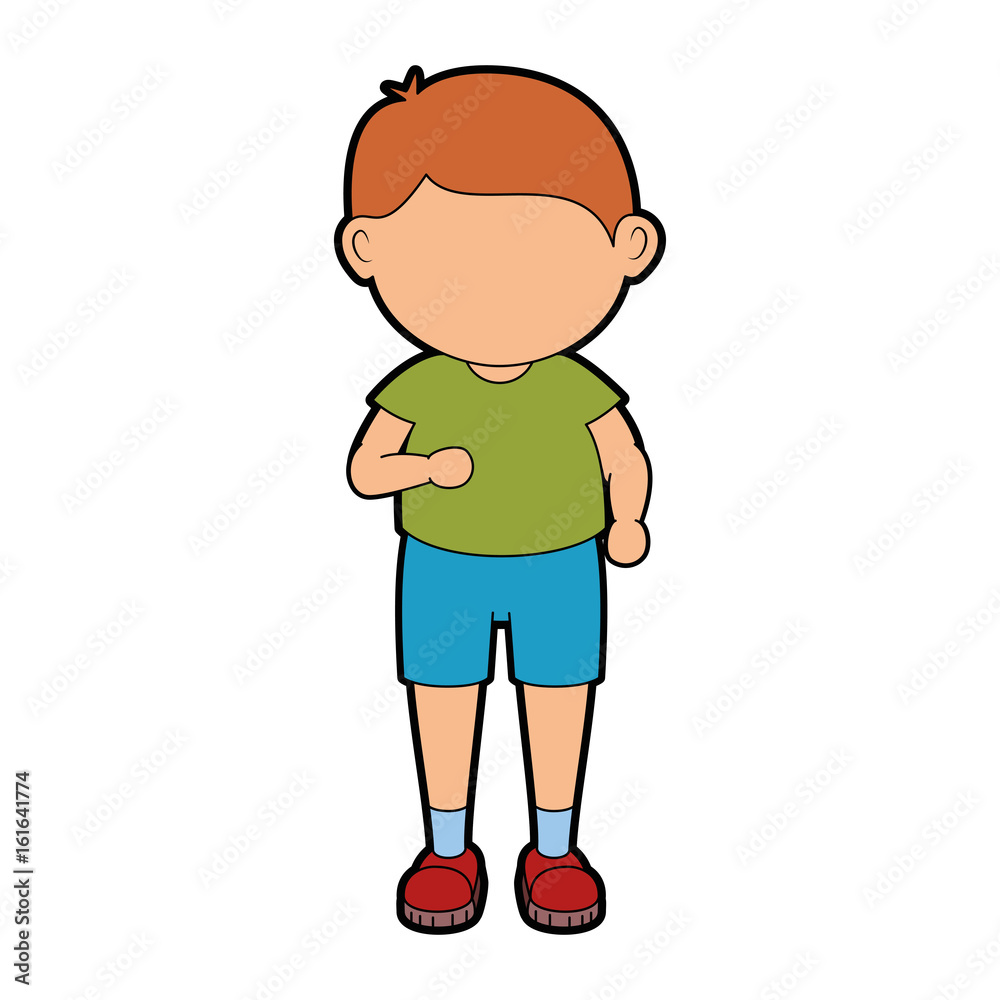 boy running cartoon icon vector illustration graphic design