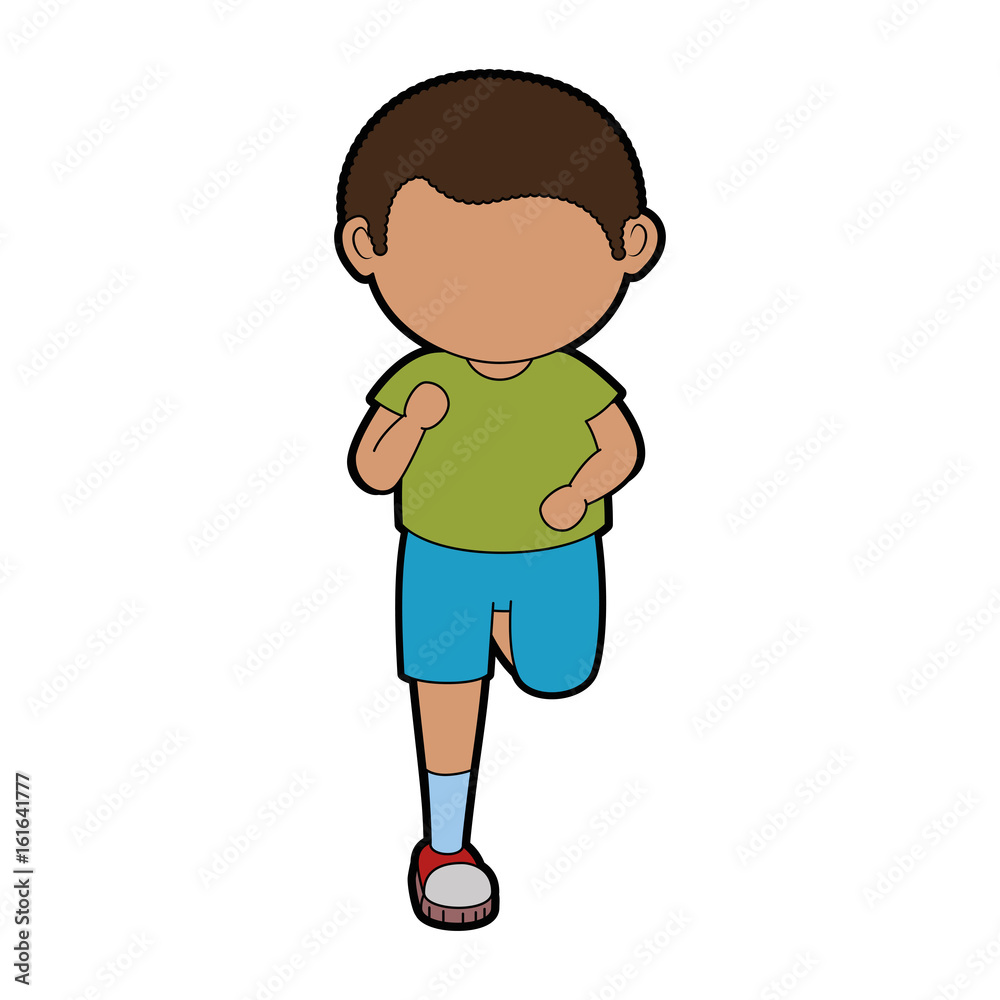 boy running cartoon icon vector illustration graphic design boy running cartoon icon vector illustration graphic design