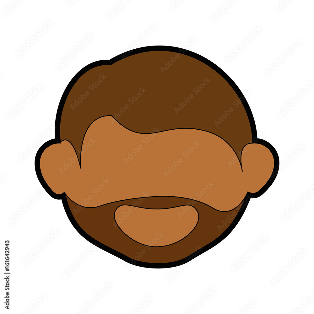 Obraz premium adult man face cartoon icon vector illustration graphic design