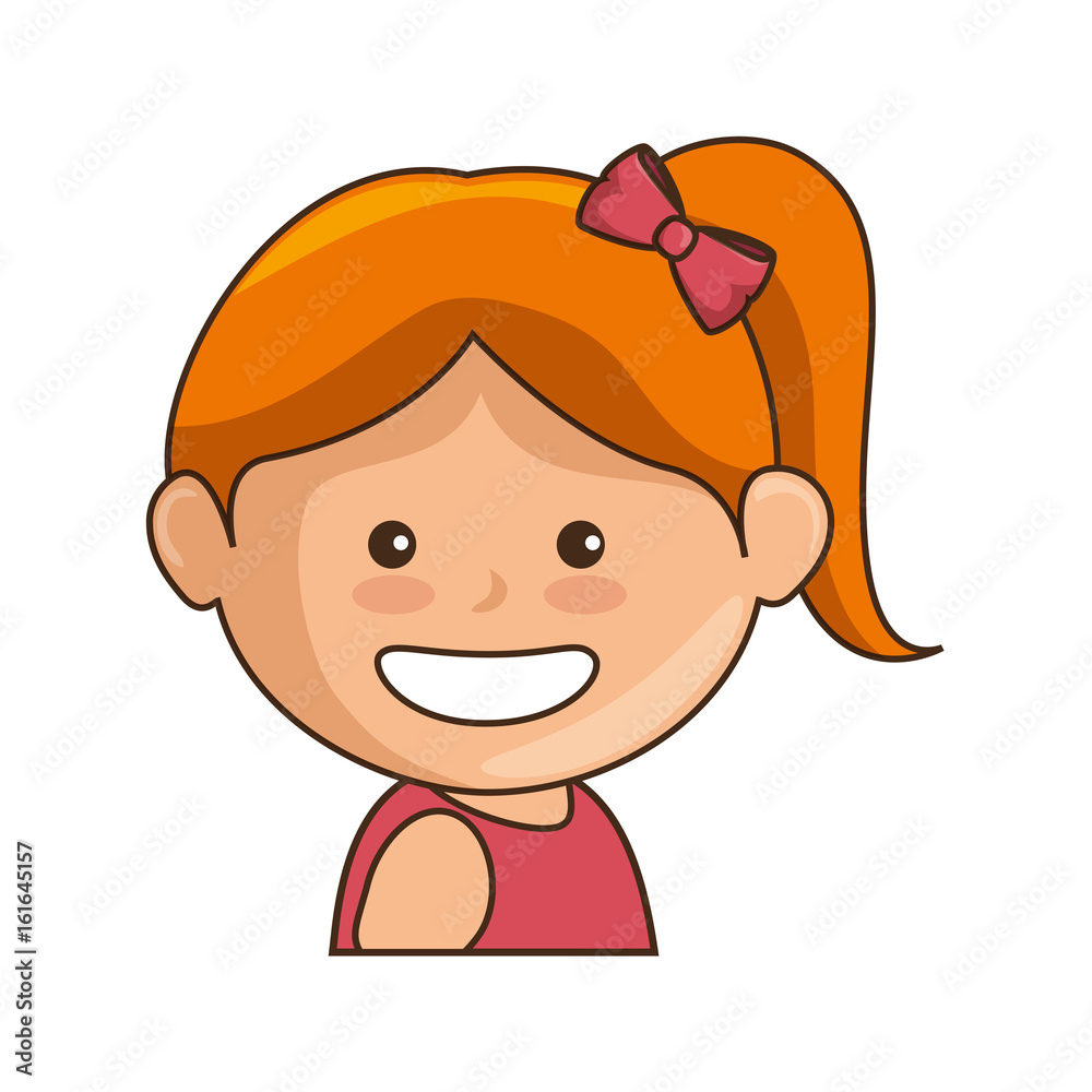 cartoon girl smiling icon over white background colorful design vector illustration cartoon girl smiling icon over white background colorful design vector illustration