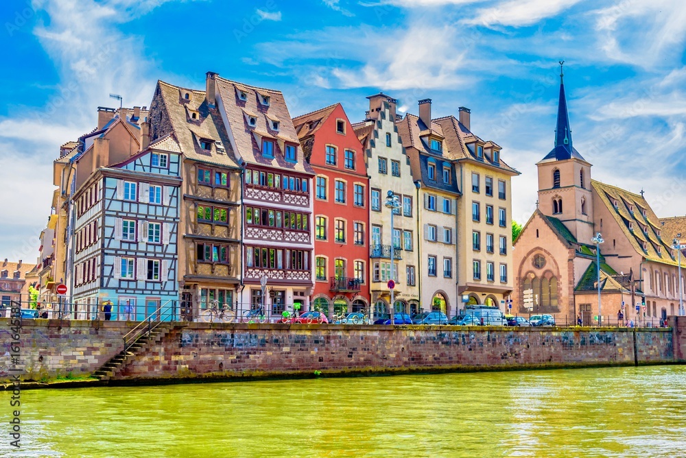 Obraz premium Panorama of the city in France of Strasbourg