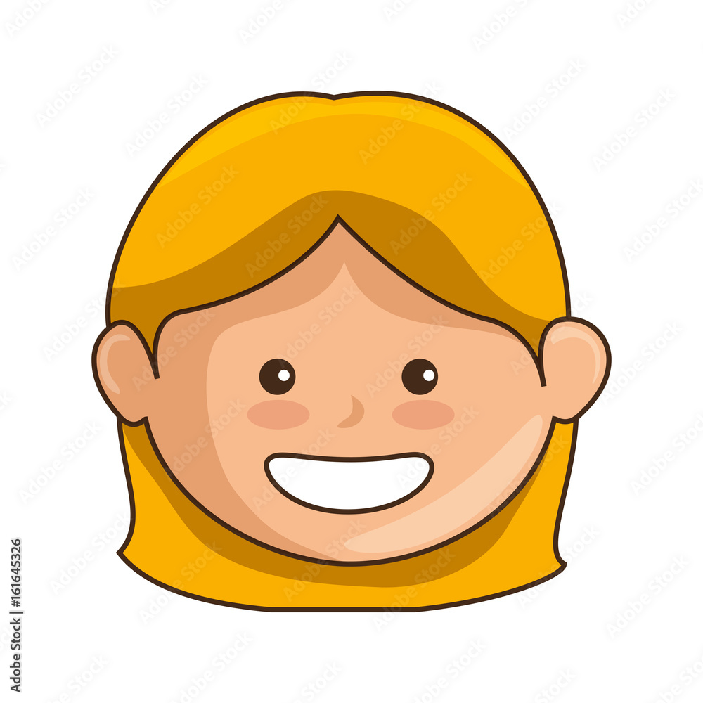 cartoon girl smiling icon over white background colorful design vector illustration cartoon girl smiling icon over white background colorful design vector illustration