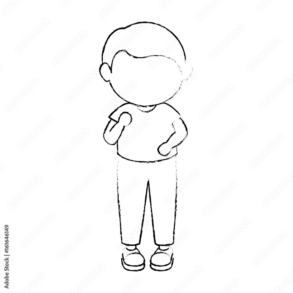 avatar boy icon over white background vector illustration
