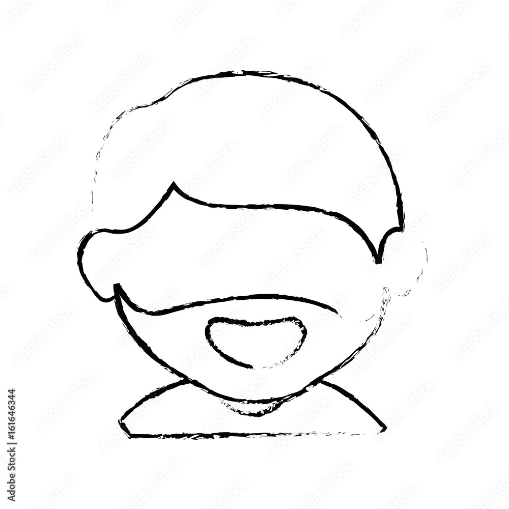 man face with beard icon over white background vector illustration man face with beard icon over white background vector illustration